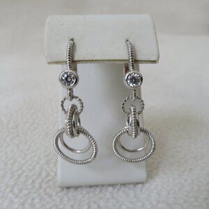 Judith Ripka Sterling Circle Earrings